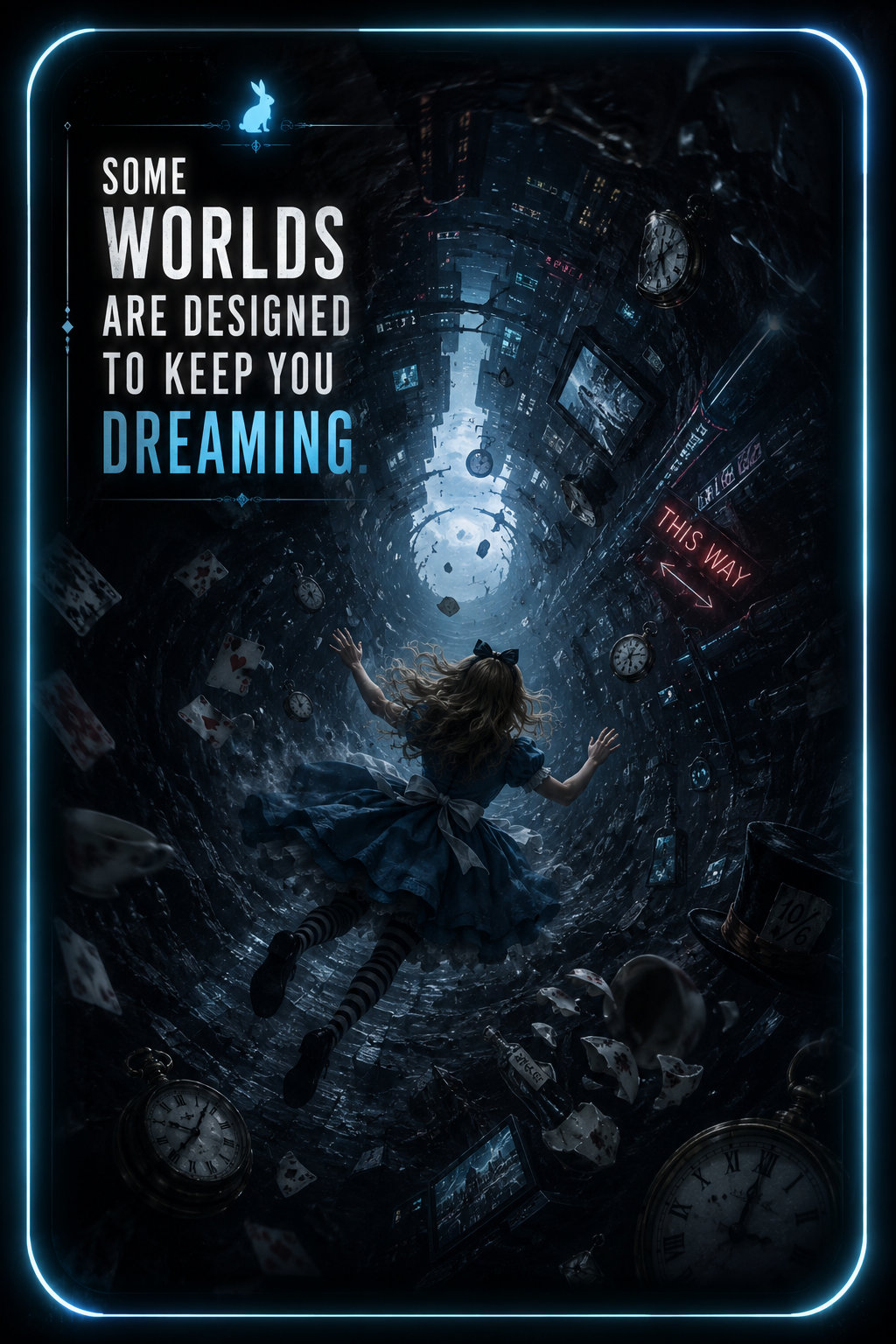 Exit Wonderland, artwork 1 of 8. Some people escape reality for so long... they forget they were running from something.